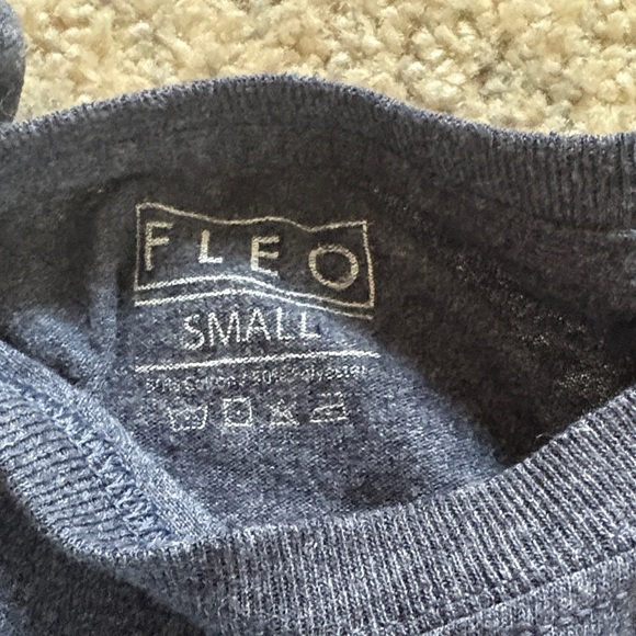 Fleo  Long Sleeve Tee with Aqua Logo - Picture 3 of 3